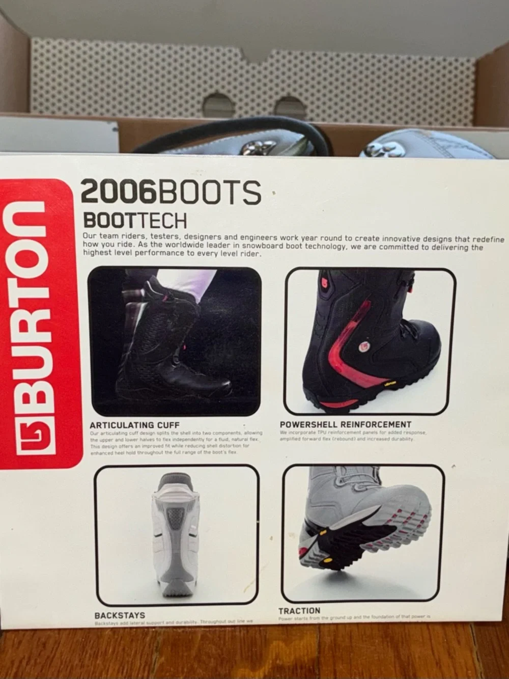 EUC Burton Moto Snowboard Boots Kids Size 3 Youth Winter Snow Ski Grey Blue